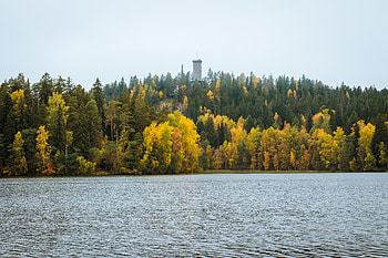 Nature, Trees, Building, Lake, Forest HD wallpaper