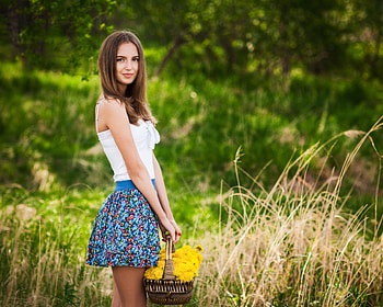 Lovely Girl, model, woman, smile, beauty HD wallpaper