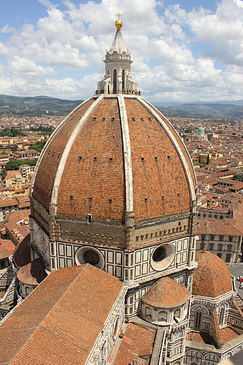 Florence Cathedral, Brunelleschi's dome, Historical illustration, Architectural feat HD phone wallpaper