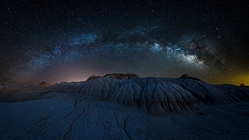 The Milky Way, Stars, Mountains, Night, Sky HD wallpaper