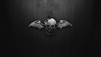 Preview black, skull, wings, mesh HD wallpaper