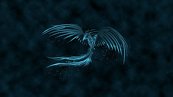 Blue Phoenix Watermark , phoenix, artist, artwork, digital-art HD wallpaper
