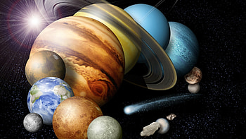 solar system , Dark cosmic beauty, Celestial wonders, Astronomical majesty HD wallpaper