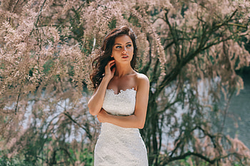 Girl Bride White Dress , bride, white-dress, girls, model HD wallpaper