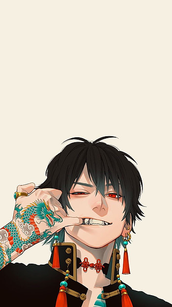 Anime, eye, black hair HD phone wallpaper