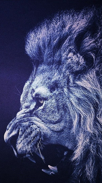 Blue Lion, Lion, Roar HD phone wallpaper