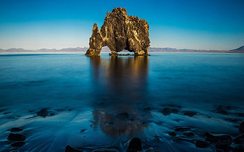 hvitserkur north iceland, iceland, hvitserkur, ocean, rock HD wallpaper