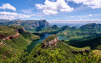 South Africa, canyon, river, clouds, beautiful nature, mountains, Africa HD wallpaper