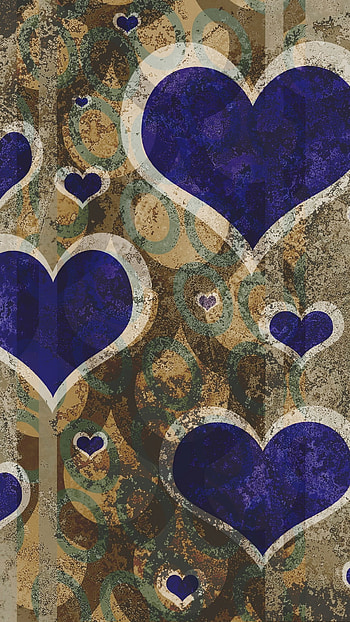 Blue Heart, Love Heart Background HD phone wallpaper