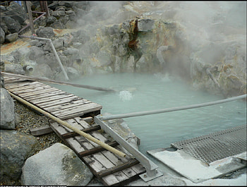 Natural jacuzzi, abstract, hot, jacuzzi, steam, water, rocks, places HD wallpaper