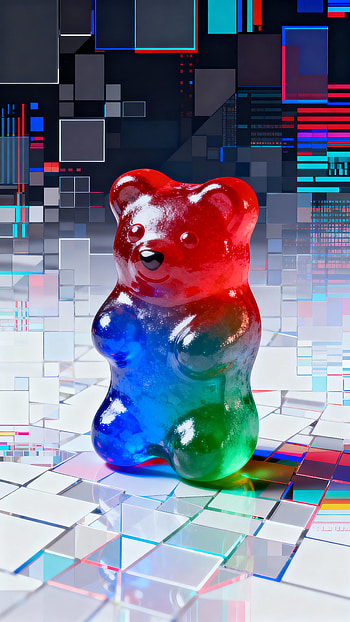 Prismatic Gummy Bear — & Android , candy HD phone wallpaper