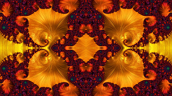 Trippy Psychedelic Fractal, trippy, psychedelic, aesthetic, orange (Color), red, Abstract, fractal HD wallpaper