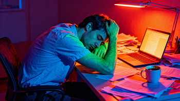 Neon Burnout — Office, sleeping HD wallpaper