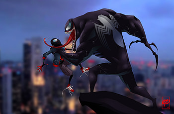 Comics, Spider Man, Miles Morales, Venom HD wallpaper