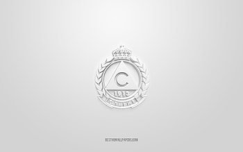 PFC Slavia Sofia, creative 3D logo, white background, Bulgarian First League, 3d emblem, Bulgarian football team, Bulgaria, 3d art, Parva liga, football, PFC Slavia Sofia 3d logo HD wallpaper