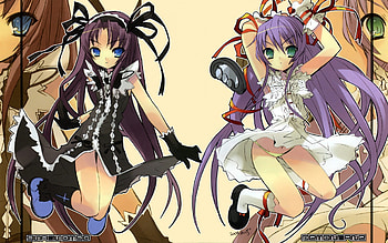Al azif & Etheldreda, etheldreda, anime, ecchi, 2 girls, deus machina demonbane, al azif HD wallpaper