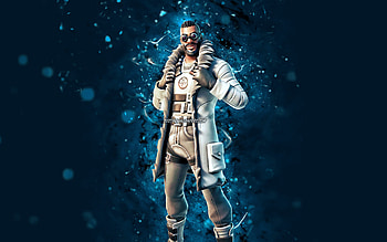 White Renegade Shadow, , blue neon lights, Fortnite Battle Royale, Fortnite characters, White Renegade Shadow Skin, Fortnite, White Renegade Shadow Fortnite HD wallpaper
