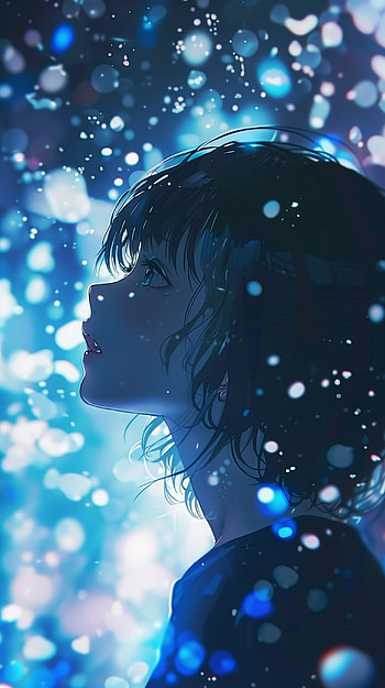 Blue Reverie, aesthetic, aesthetic anime, blue anime HD phone wallpaper