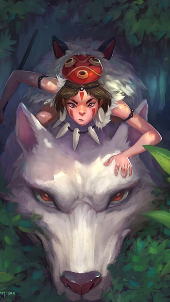 Princess Mononoke, Cartoon, Mononoke Cartooon, mononoke cartoon HD phone wallpaper