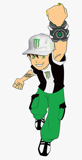 Monster Energy Ben 10, art, bentennyson, cartoon, drinks, omnitrix, hop, monsterenergy, ben10 HD phone wallpaper