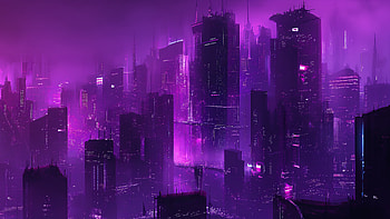Purple Cyberpunk, purple, aesthetic, cyberpunk HD wallpaper