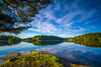 Landscape, Nature, Water, Trees, Lake, Reflection, Shore, Bank HD wallpaper