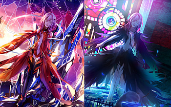 guilty Crown, sky, anime, long hair HD wallpaper