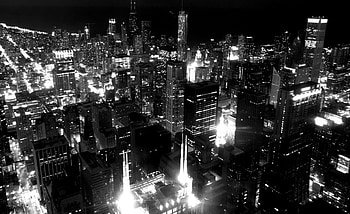 Black and White Chicago Skyline, Architectural masterpiece, Illinois landmark, Chicago's finest HD wallpaper