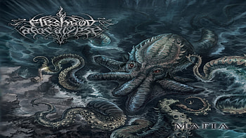 Fleshgod Apocalypse, cd cover art, symphonic technical death metal, leviathan, turbulent sea HD wallpaper