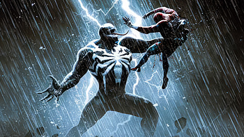 Venom Vs Spider Man Showdown, marvels-spider-man-2, venom, spiderman, games, 2023-games, ps5-games, ps4-games, xbox-one-games, artwork, artist, superheroes HD wallpaper