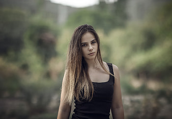 Black Clothing Women Outdoor, girls, model HD wallpaper