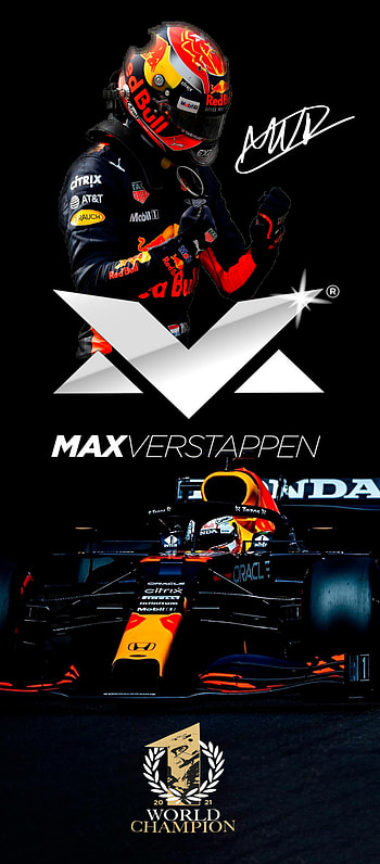 MaxVerstappen Champion, Max, formula 1, Verstappen, F1, Orange HD phone wallpaper