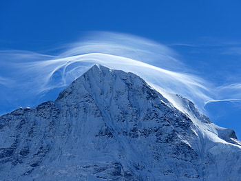 Nature, Snow, Mountain, Vertex, Top, Snow Covered, Snowbound, Cloud HD wallpaper