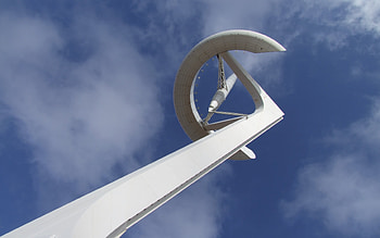 Torre Calatrava, Barcelona, Montjuic Communications Tower, telecommunication tower, Barcelona Landmark, Catalonia, Spain HD wallpaper
