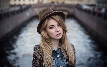 Irina Popova Hat Face, irina-popova, girls, hat HD wallpaper