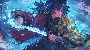 Giyuu Tomioka in Action - Demon Slayer, Anime, Demon Slayer: Kimetsu no Yaiba, Giyuu Tomioka HD wallpaper