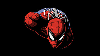 Spiderman Dark Oled , spiderman, oled, dark, red, superheroes HD wallpaper