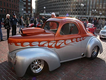 Hot Rod, silver, hotrod, red HD wallpaper