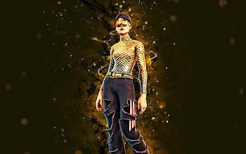 Reactive Unchained Ramirez, , yellow neon lights, Fortnite Battle Royale, Fortnite characters, Reactive Unchained Ramirez Skin, Fortnite, Reactive Unchained Ramirez Fortnite HD wallpaper