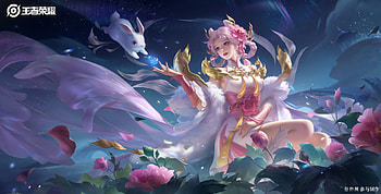 Chang'e, frumusete, change, cute, goddess, 3q studio, bunny, superb, pink, fantasy, moon, luna, chang e, luminos, rabbit HD wallpaper