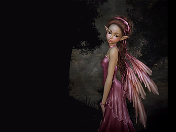 cute,little pink fairy, cute, little pink fairy HD wallpaper