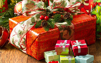Christmas gifts, Holiday season, background HD wallpaper