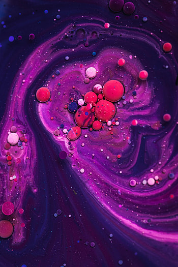 Abstract, Violet, Circles, Divorces, Paint, Stains, Spots, Purple, Particles HD phone wallpaper