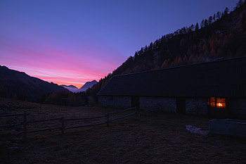 Nature, Sky, Mountains, Night HD wallpaper