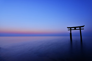 Horizon Sunset Blue Sea, horizon, blue, sea, nature HD wallpaper