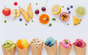 Colorful ice cream, Tempting dessert, Chilled delight, Creamy frozen treat HD wallpaper