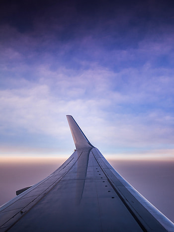 Sky, Clouds, Miscellanea, Miscellaneous, Wing, Plane, Airplane HD phone wallpaper