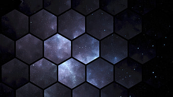 Space, Hexagons HD wallpaper