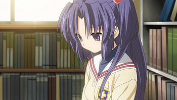 Kotomi in the Library, anime girl, kawaii, kotomi ichinose, anime, kotomi, ichinose, library, clannad HD wallpaper