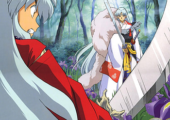 Inuyasha and Sesshomaru, About to Battle HD wallpaper